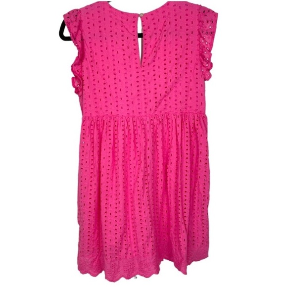 MUSTARD SEED Pink Eyelet Baby Doll Romper, EUC - Picture 4 of 14